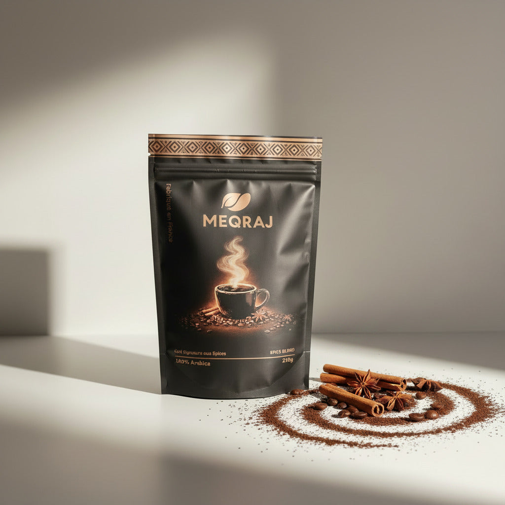 sachet cafe avec des epices orientales 